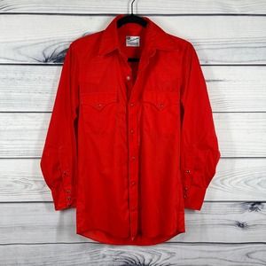 Dickson Jenkins Vintage Western Red Cowboy Snap Shirt